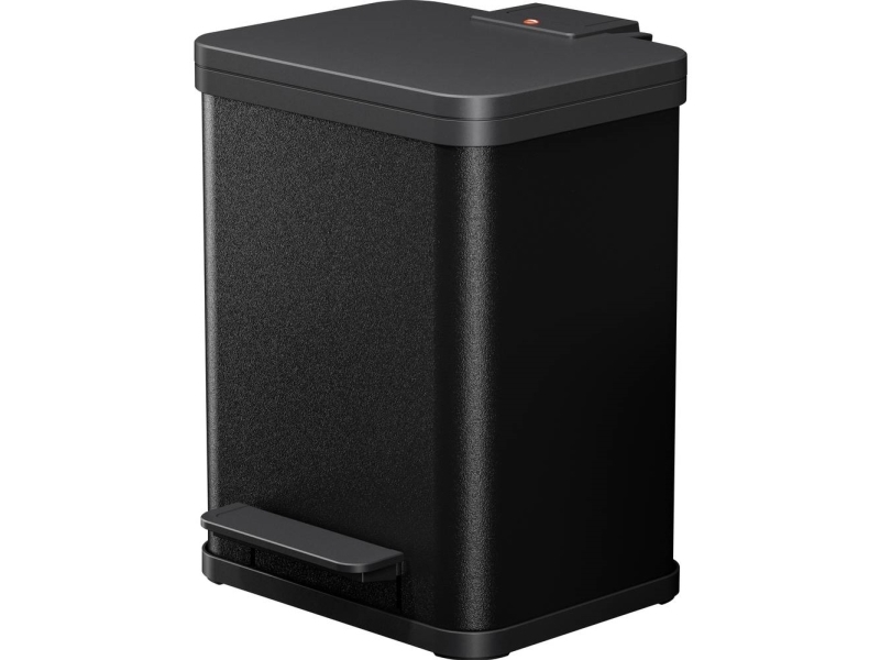 Hailo Öko duo plus M, 18 L, Rektangulær, Stål, Sort, Plast, Pedal