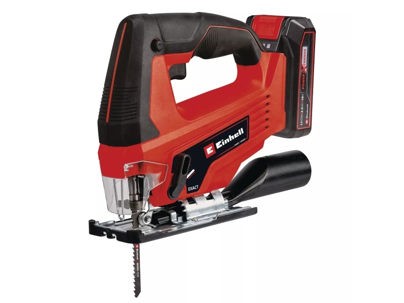 Power X-Change Akku-Stichsäge TC-JS 18/70 Li, 18Volt (rot/schwarz, Li-Ionen Akku 2,5Ah, Koffer E-Box Basic)
