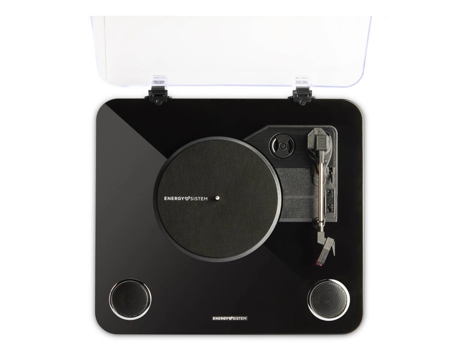 Energy Sistem Blackspin Riemengetriebener Plattenspieler Schwarz, Transparent