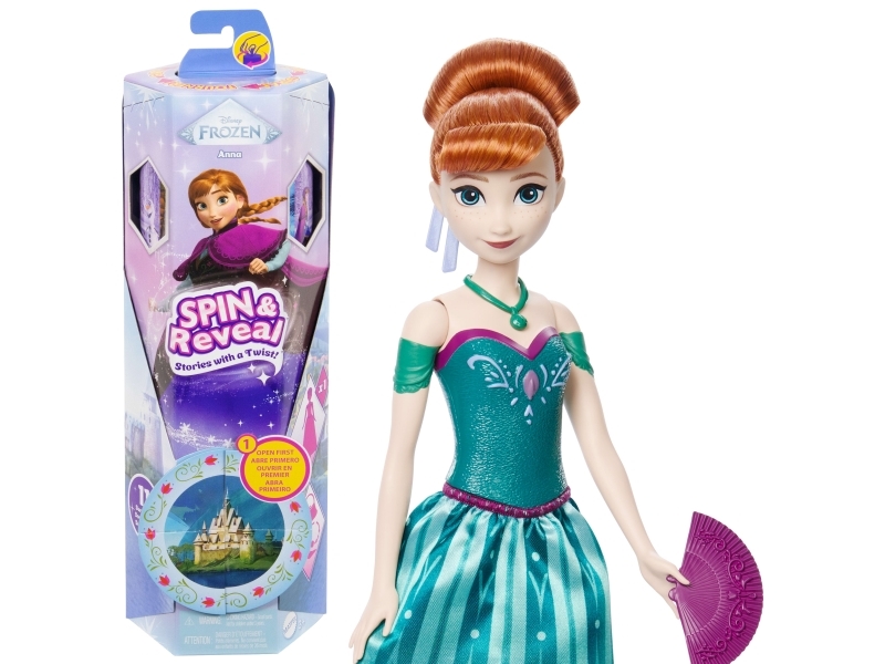 Disney Frozen Disney Frost SPIN & REVEAL Anna, Mode dukke, Hunstik, 3 År, Pige, 320 mm, 150 g