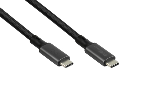 Alcasa 2404-Mt010s, 1 M, Usb C, Usb C, Usb4 Gen 3X2, 40 Gbit/Sek., Sort