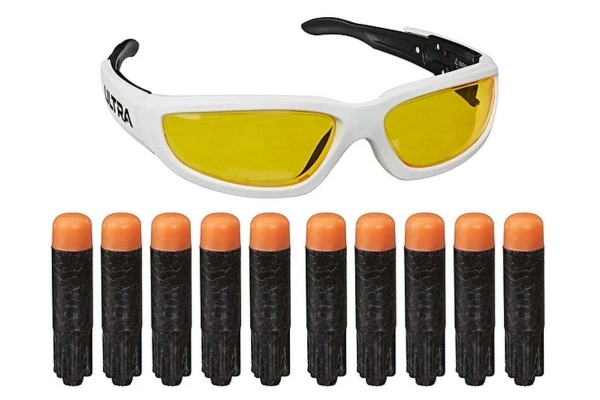 Nerf Ultra Vision Gear-Beskyttelsesbriller Og 10 Nerf Ultra-Pile