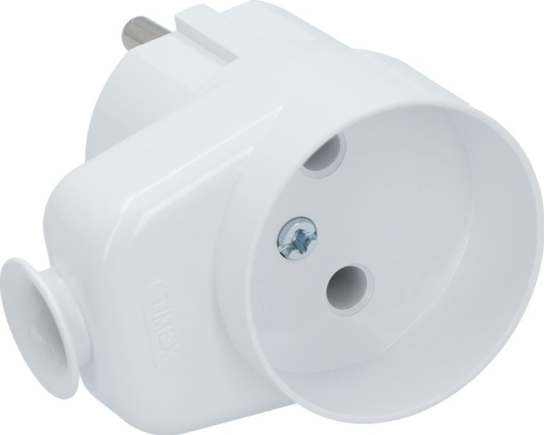 Timex Gewinkelter Stecker Mit Steckdose Gebraucht 16A 2P 250V Weiß (Wt-6U/G)