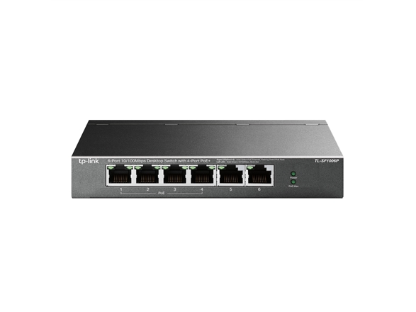 Tp-Link Tl-Sf1006p, Unmanaged, Fast Ethernet (10/100), Power Over Ethernet (Poe)