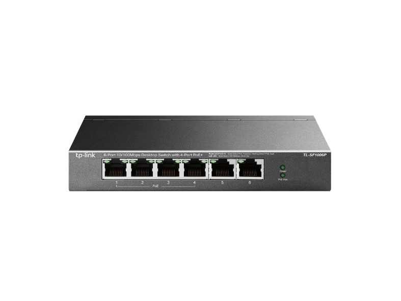 Gaffeltruck Tp-Link | Switch | Tl-Sf1006p | Unmanaged | Desktop | 10/100 Mbps (Rj-45) Stik Antal 6 | Poe+ Stik Antal 4 | Strømtype Ekstern