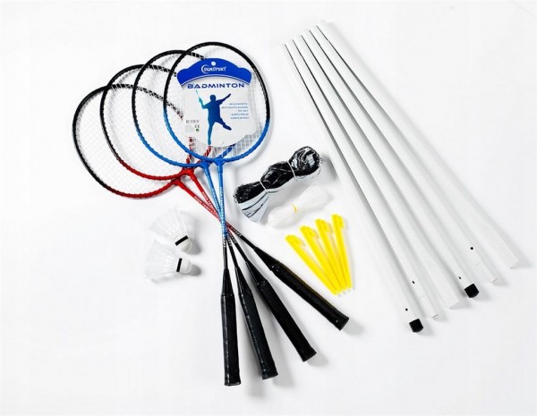 Tactic Sunsport - badminton set - komplett uppsättning med 4 racketar (514-030) | Leksaker - Spel - Trädgårdsspel | GameStuff