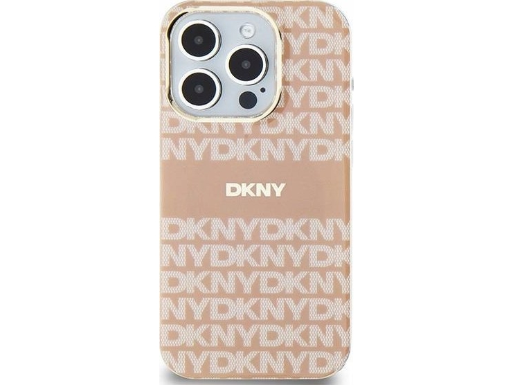 Dkny Dkhmp14shrhsep Iphone 14/15/13 6.1" Pink/Pink Hard Case Iml Mono &Amp Stripe Magsafe