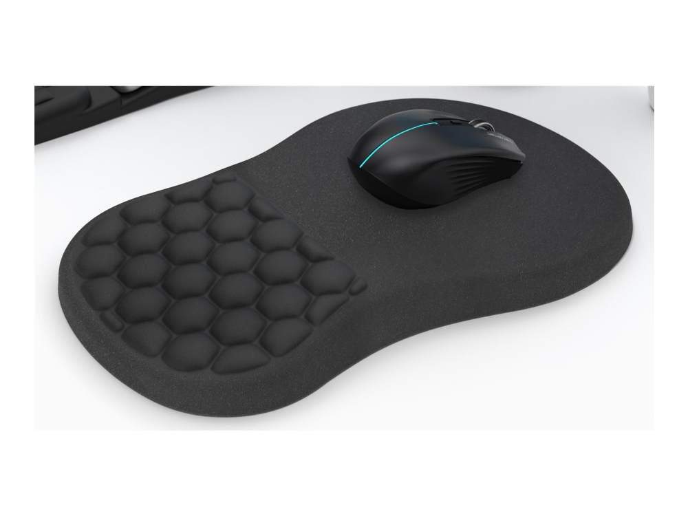 DELTACO MA-0100 - Musmatta - ergonomic - svart | Datortillbehör - Möss & Tangentbord - Musmattor | GameStuff