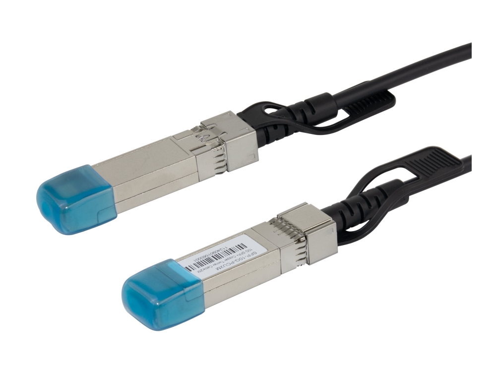 DELTACO - 10GBase-CU direktanslutningskabel - SFP+ till SFP+ - 2 m - dubbelaxlad - passiv - svart | Datortillbehör - Kablar & adaptrar - Nätverkskablar | GameStuff