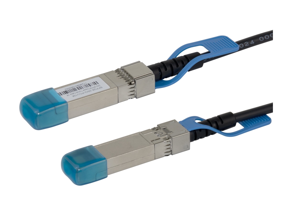 Deltaco - 25Gbase-Cu Direct-Attach-Kabel - Sfp28 Zu Sfp28 - 1 M - Dual-Axial - Passiv - Schwarz