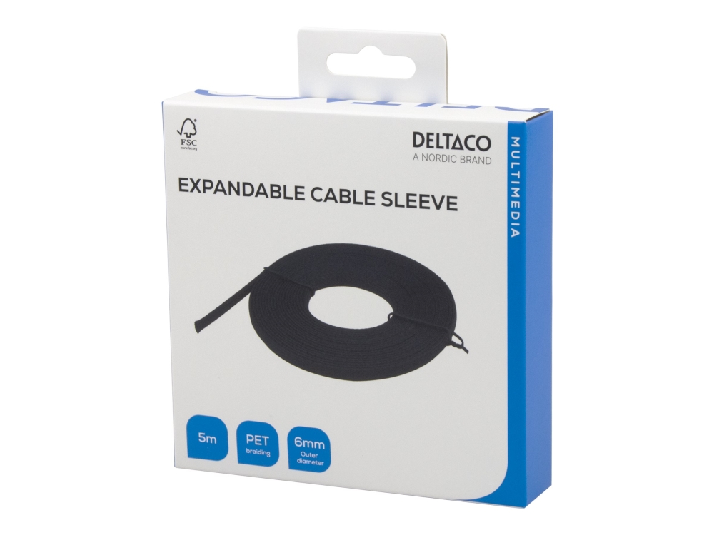 Deltaco - Kabelisolering - Netz, 6 Mm Durchmesser - Sortierung - 5 M