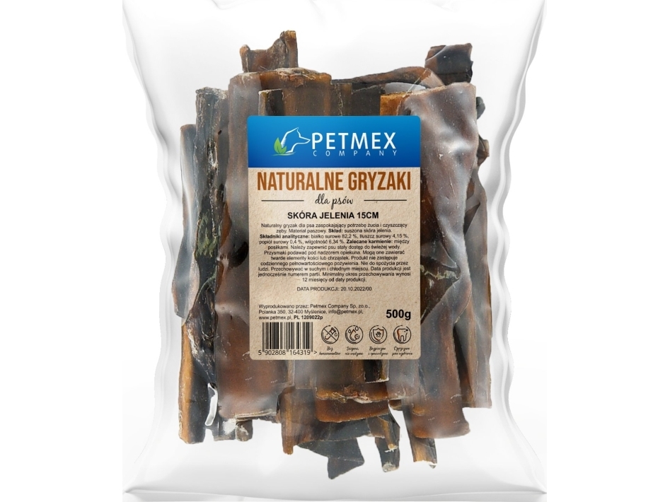 Petmex tuggben av hjorthud natur 15 cm 500 g | Sällskapsdjur - Hund - Hundgodis | GameStuff