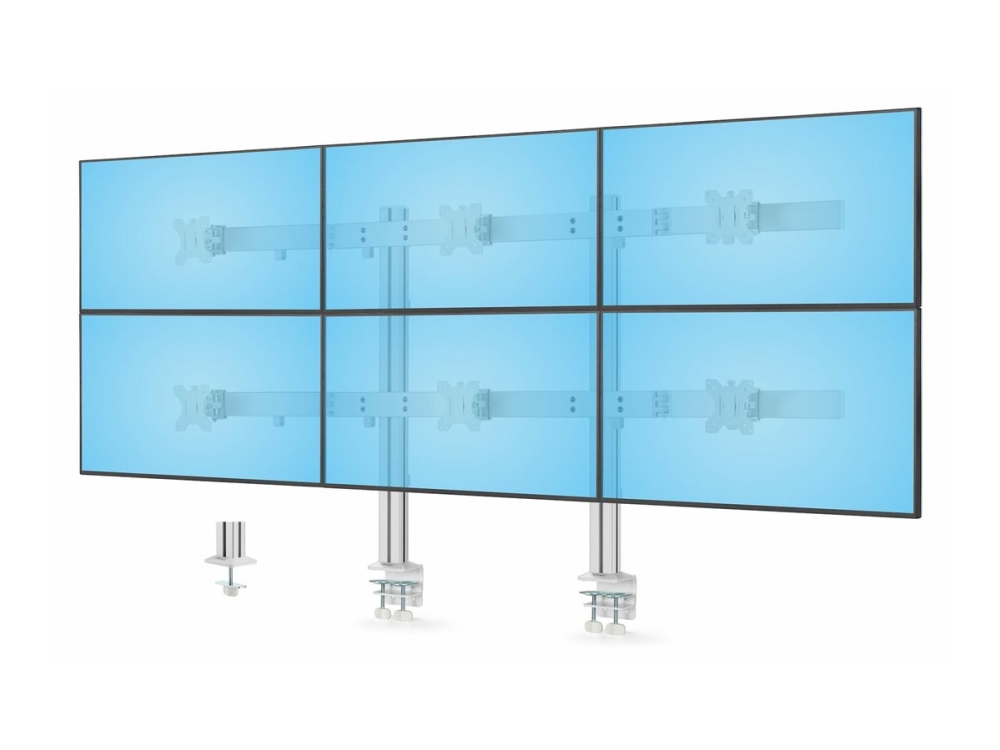 Startech.Com 6-Monitor-Arm-A, Klemme/Durchführung, 48 Kg, 43,2 Cm (17"), 81,3 Cm (32"), 100 X 100 Mm, Weiß