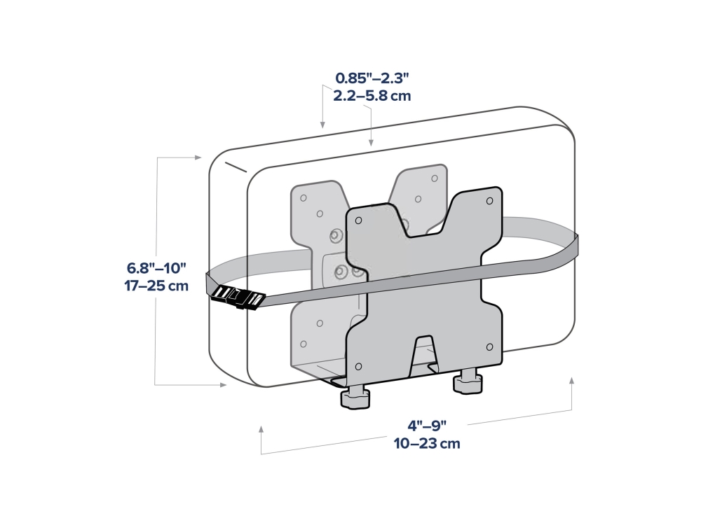 Ergotron 98-721-290, Basis, Weiß, Aluminium, Stahl, 2,7 Kg, Wand, 1,6 Kg