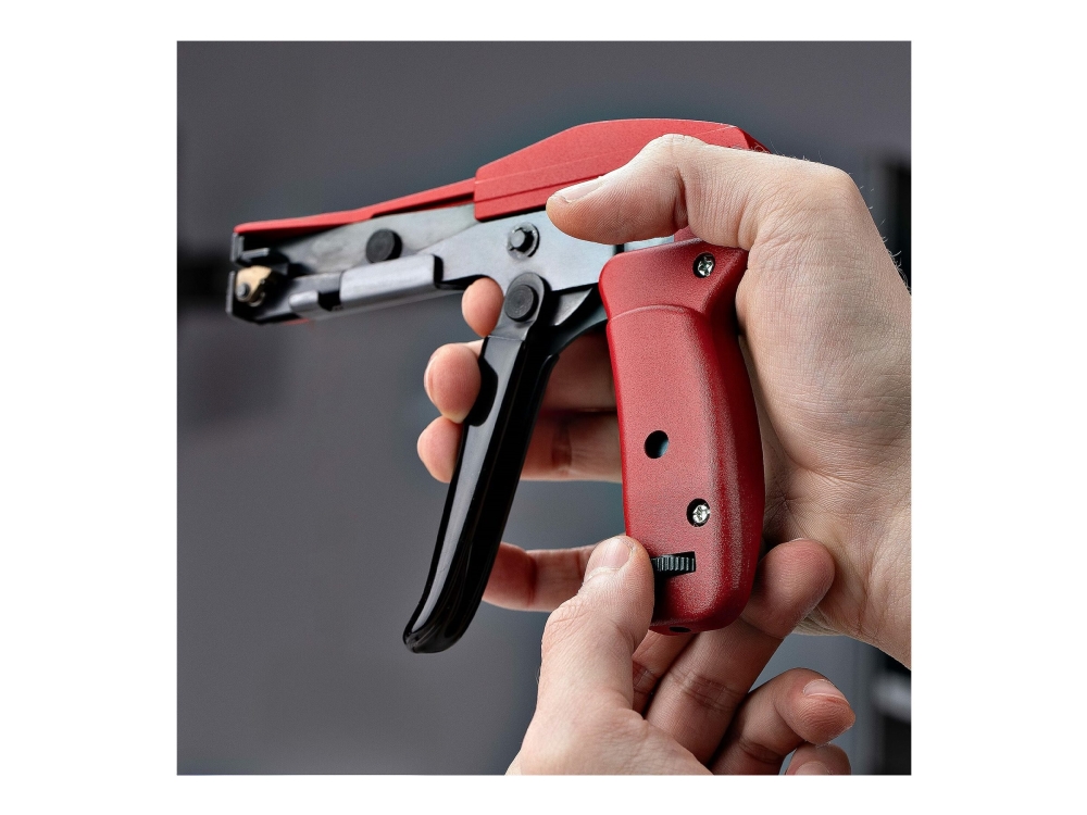 StarTech.com Nylon Cable Tie Gun, Zip Tie Tightener/Install Tool, TAA - Buntbandsverktyg - svart och röd - TAA-kompatibel | Rutter och fästanordningar - Kabelbuntar | GameStuff