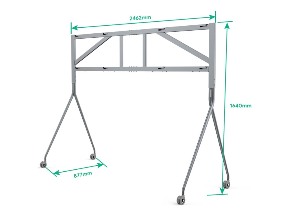 Yealink - Vogn Med Hjul - For 2 Lcd Displays - Skærmstørrelse: 65"