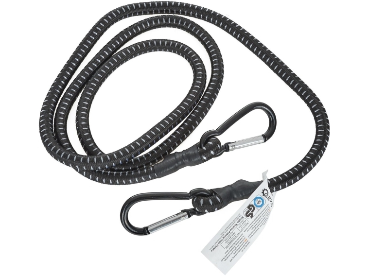 Geko transportgummi for feste av bagasje + karabinkroker 10 mm x 150 cm (40)
