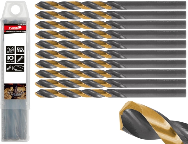 Hss Bor Sort/Guld Til Metal 6,00 Mm (10/100/1000) (5901477179457)