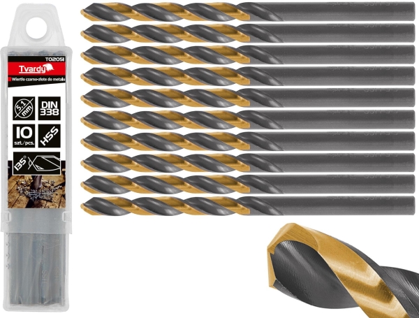 Hss Hård Sort/Guld Bor Til Metal 5.10 Mm (10/100/1000) (5901477179426)