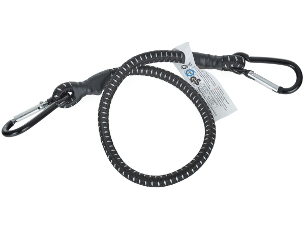Geko Transportgummi Til Fastgørelse Af Bagage + Karabinhager, 10 Mm X 60 Cm (60/120)