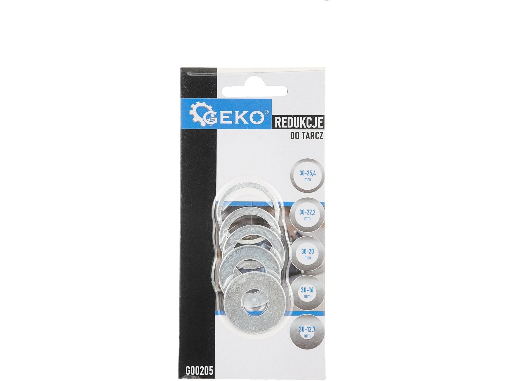 GEKO reduktioner til skiver 5 stk 30-25,4  30-22,2  30-20  30-16  30-12,7