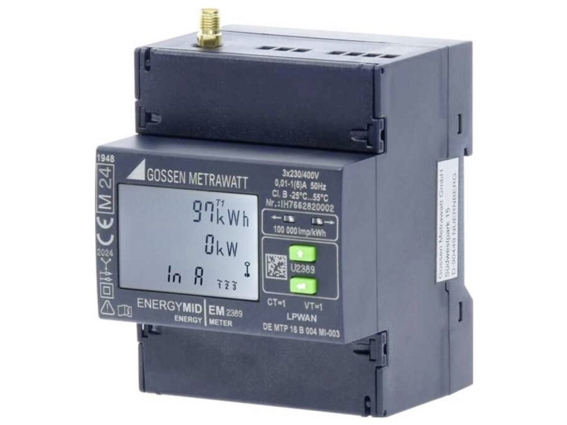 Gmc Instruments Em2389 Drehstromzähler Mit Wandleranschluss 5 A Mid-Konform Ja 1 St. (U2389-V039)
