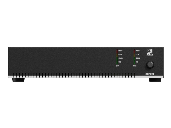 Audac AUDAC SCP224 Kompakt tokanals effektforstærker 2 x 240 W (4 Ohm) / 480 W (70/100 V)