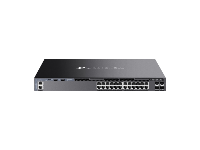 Tp-Link Omada Sg6428x, Managed, L3, Gigabit Ethernet (10/100/1000), Rack-Einbau, 1U