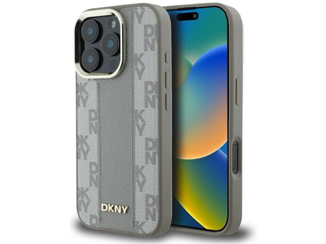 Dkny Karomuster Magsafe Iphone 16 Pro Max Case - Beige