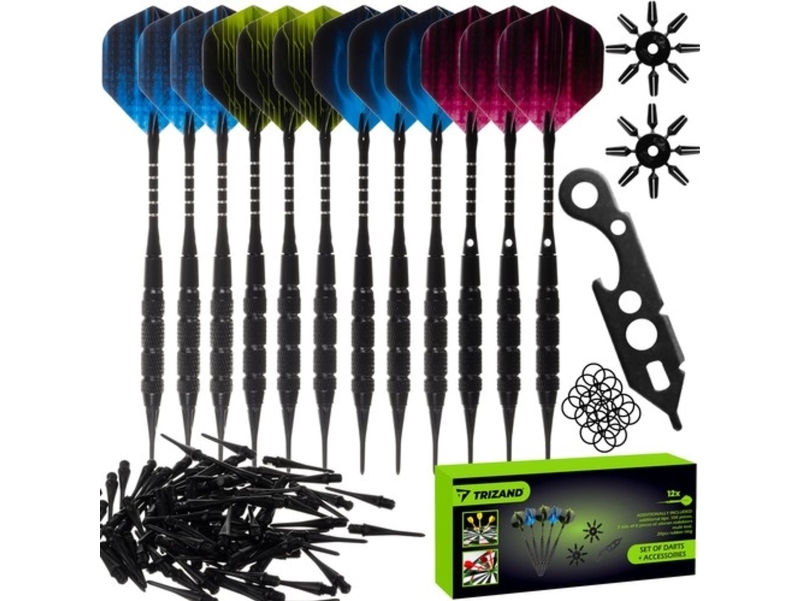 Trizand Dart Dartpilar 12st + tillbehör Trizand 21629 | Sport & Träning - Sportutrustning - Dart spel | GameStuff