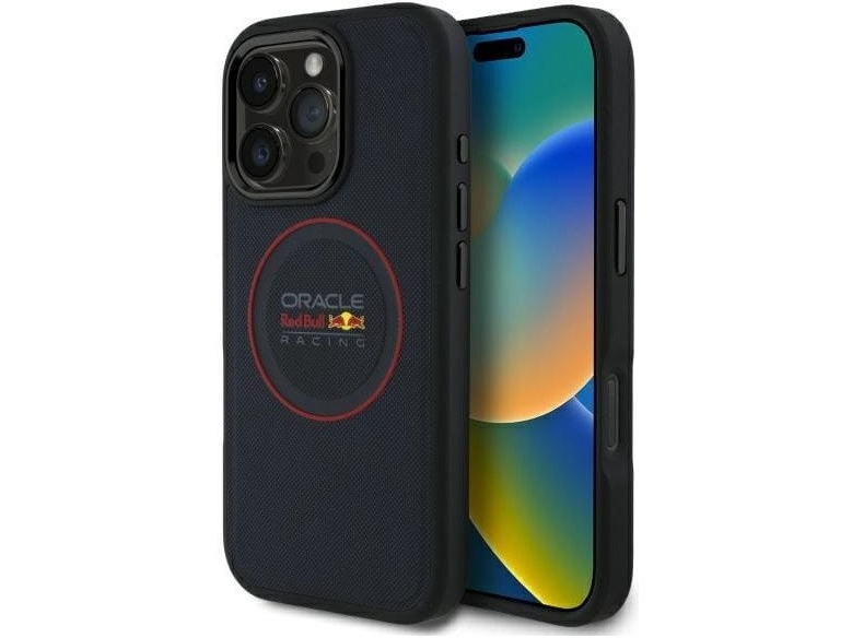 Red Bull Red Bull Red Bull Red Bull Pu Leder Red Ring Magsafe Case Für Ihr Apple Iphone 16 Pro In Blau
