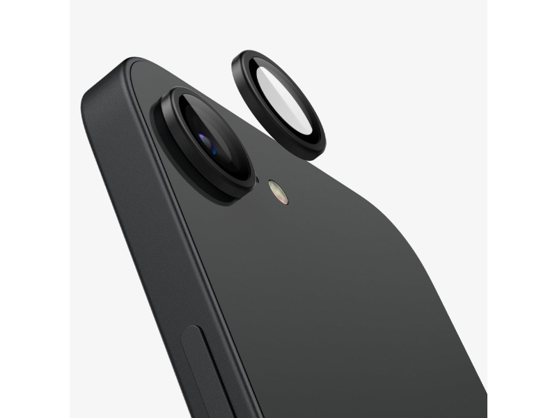 Spigen Optik Pro Ez Fit, Apple, Iphone 16E, Ridseresistent, Sort, Transparent, 2 Stk
