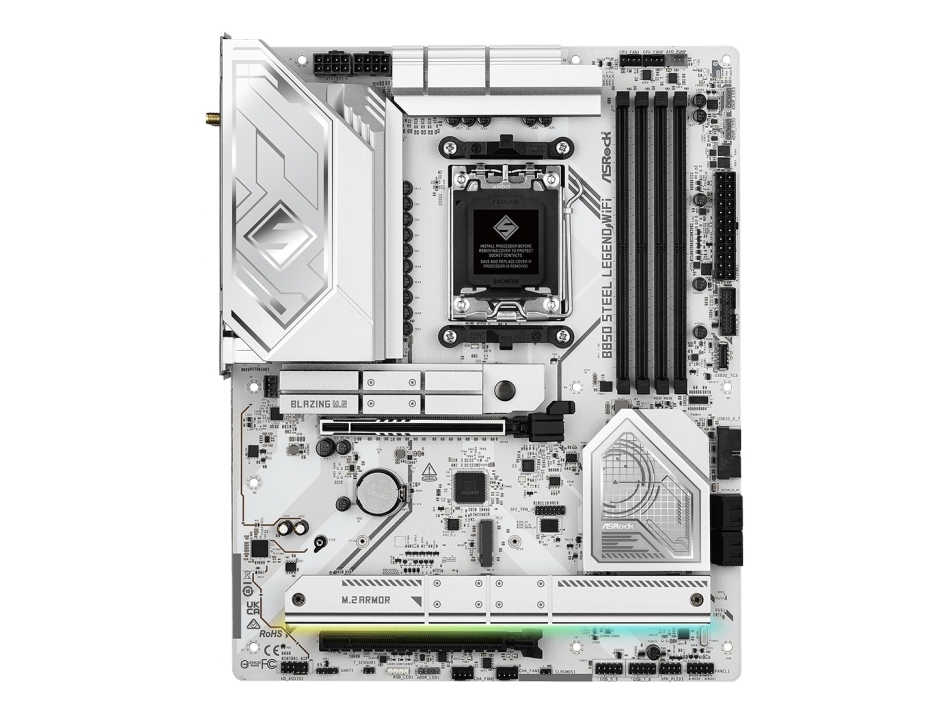 Asrock B850 Steel Legend Wifi - Motherboard - Atx - Sockel Am5 - Amd B850 Chipsatz - Usb-C 3.2 Gen 2X2, Usb-C 3.2 Gen 1 - Wi-Fi 7, Bluetooth, 2.5 Gig