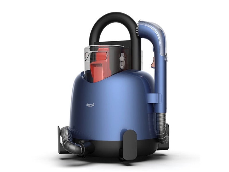Deerma DEM-BY200, 850 W, Tromle vakuum, Tør&våd, Poseløs, 1,4 L, Blå