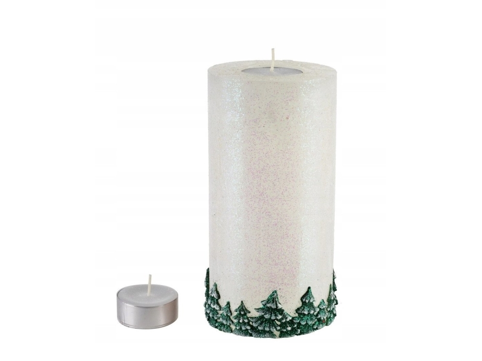 Affek Design Juldekoration Ljuslykta LANDSKAP WALK LAS VIT GRÖN 240 | N - A | GameStuff