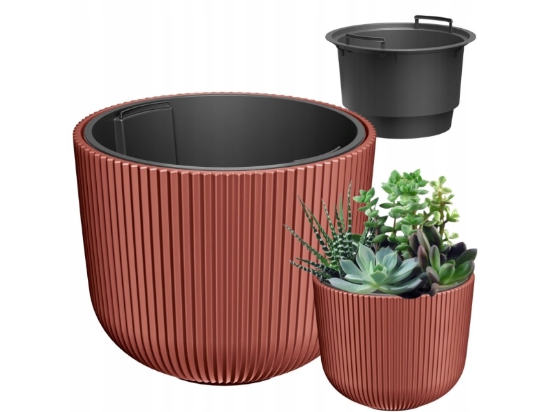 Planteringskruka Milly SR 24 cm kopparfärgad | Trädgården - Trädgårdstillbehör - Krukor & Kannor | GameStuff