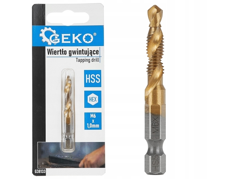Geko gevindbor HSS M6 x 1,0 mm HEX (50/250)