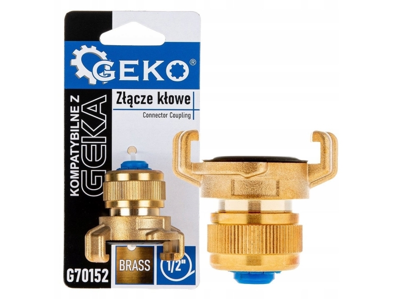 Geko Messing-Kupplung Kompatibel Mit Geka Für Schlauch 1/2" (10/80)