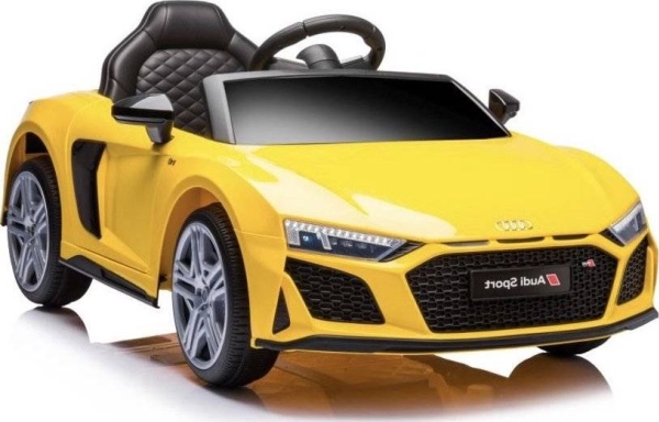 Lean Cars Vienvietis elektromobilis vaikams AUDI R8 A300, geltonas