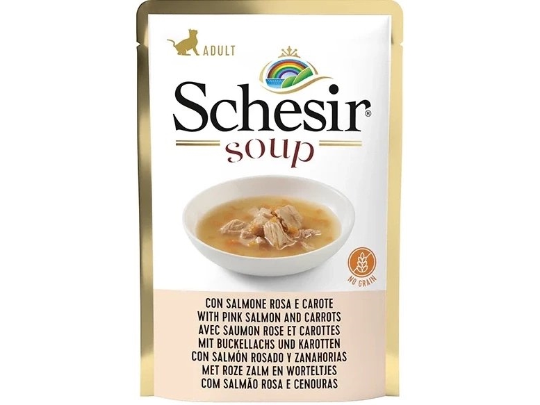 Schesir Soup Karma Für Katzen Suppe Lachs Karotte 85 G