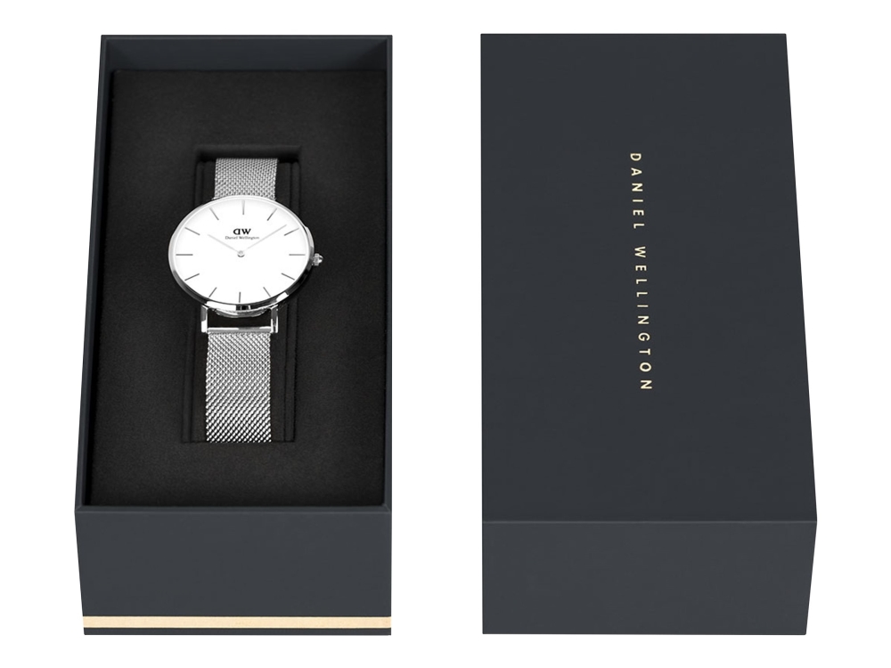 Daniel Wellington Classic Petite Sterling - Armbanduhr - Quarz - Analog - Silber - Eierschalenweiß
