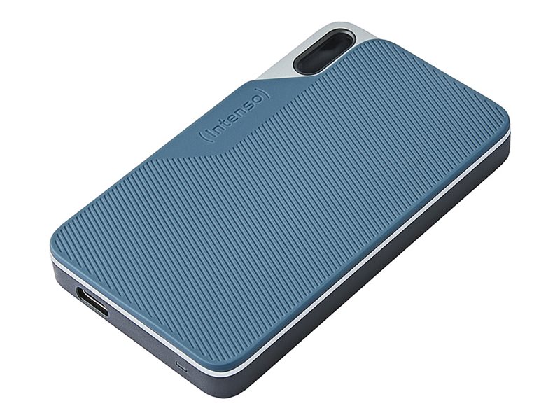 Intenso TX100 - SSD - 2 TB - extern (portabel) - USB 3.2 Gen 1x1 (USB-C kontakt) - gråblå
