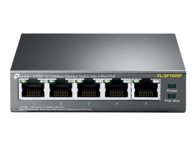 Tp-Link Tl-Sf1005p, Unmanaged, Fast Ethernet (10/100), Vollduplex, Power Over Ethernet (Poe)