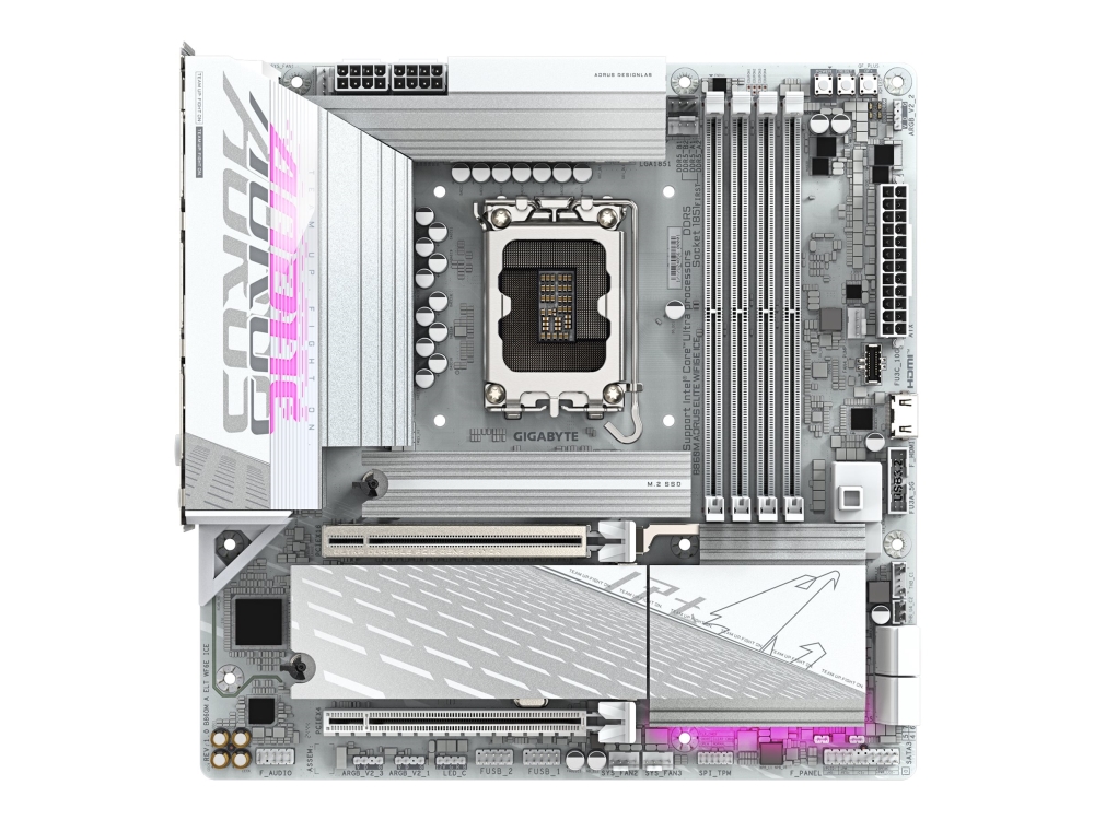 Gigabyte B860m Aorus Elite Wf6e Ice Mainboard - Intel Core Ultra Cpus, 12+1+2+1 Phasen Vrm, Bis Zu 9200Mhz Ddr5, 1Xpcie 5.0 + 2Xpcie 4.0 M.2, 2,5 Gbe