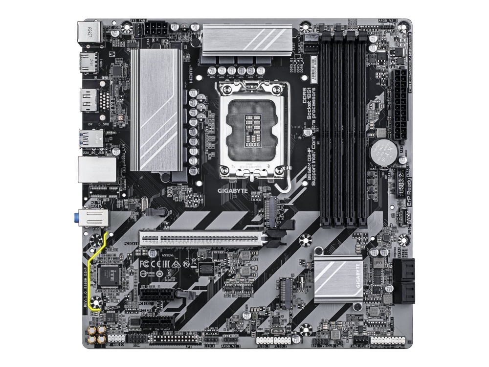 Gigabyte B860m D3hp - Bundkort - Micro Atx - Lga1851 Sokkel - B860 Chipset - Usb-C 3.2 Gen 1, Usb 3.2 Gen 1 - Gigabit Lan - Onboard Grafik (Cpu Påkræ