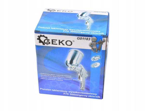 GEKO højtryk malerpistol F75 300 ml, øvre beholder