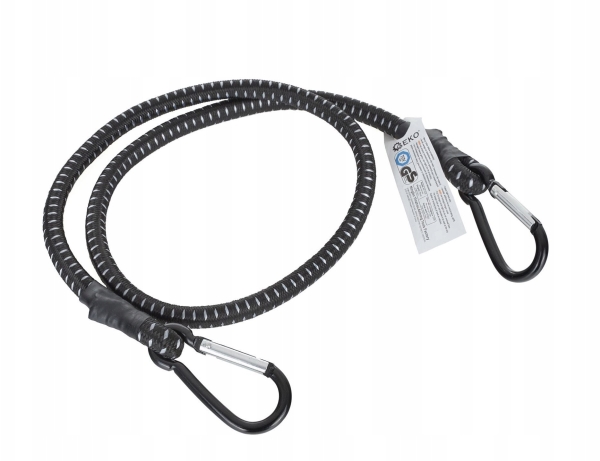 Transportgummi til sikring af bagage + karabinhager 10mm x 90cm (80)