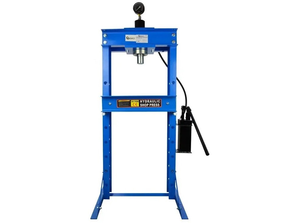 #Hydraulisk presse 30T med manometer og totrinspumpe (1)