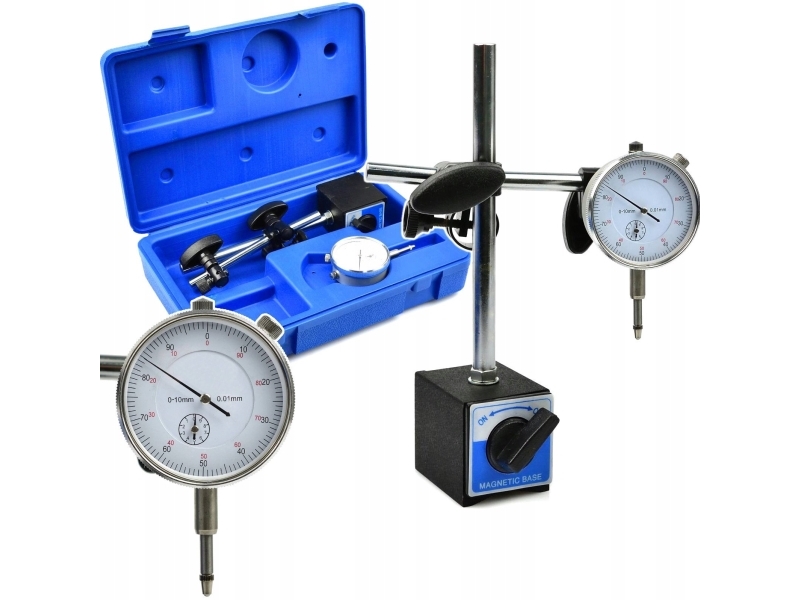 Skiveindikator 10/0,01 Mm På Et Magnetisk Stativ (Etui) (10)