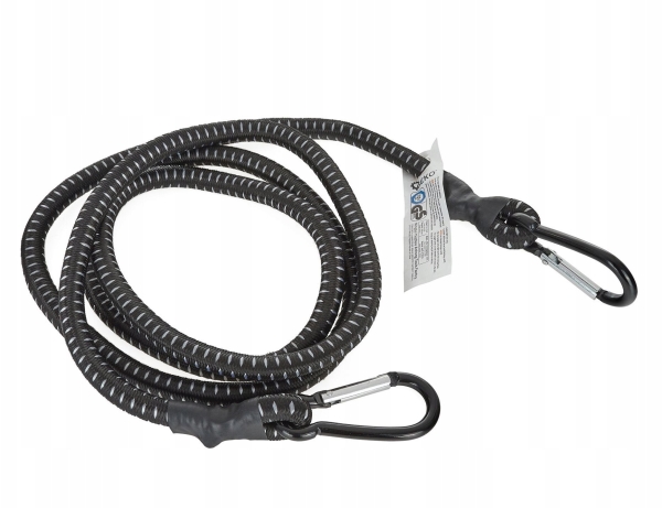 Transportgummi til sikring af bagage + karabinhager 10mm x 180cm (40)